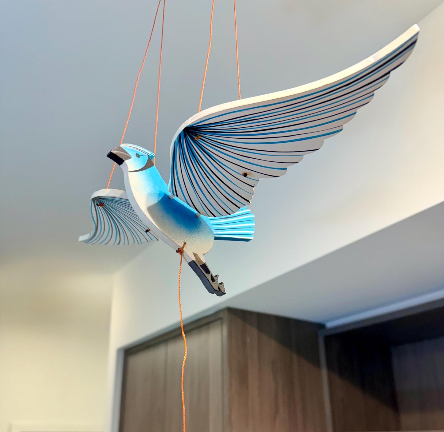 Blue Jay Flying Mobile