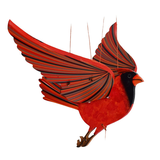 Red Cardinal Bird Flying Mobile