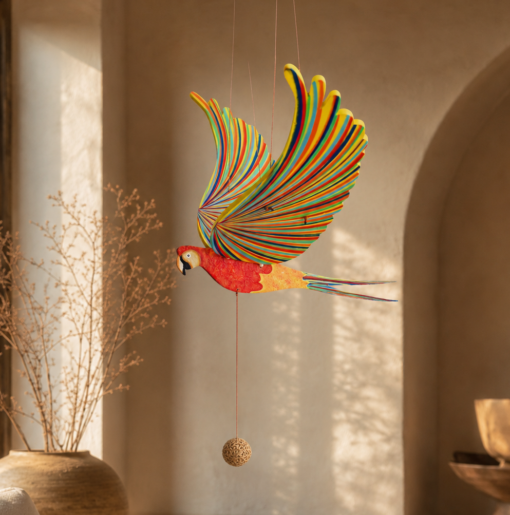 Parrot Macaw Flying Mobile