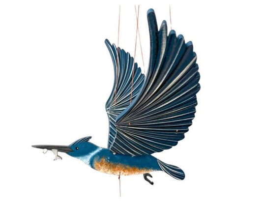 Belted Kingfisher Flying Mobile