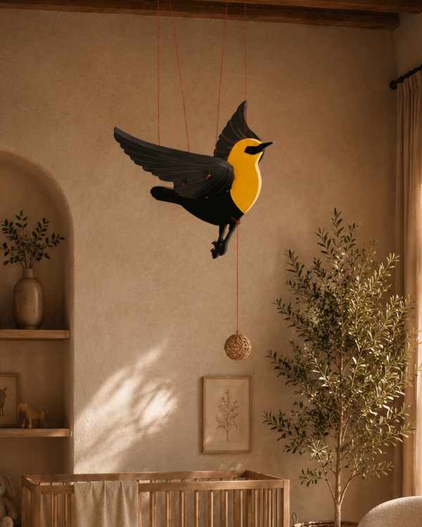 Saffron Yellow Flying Mobile